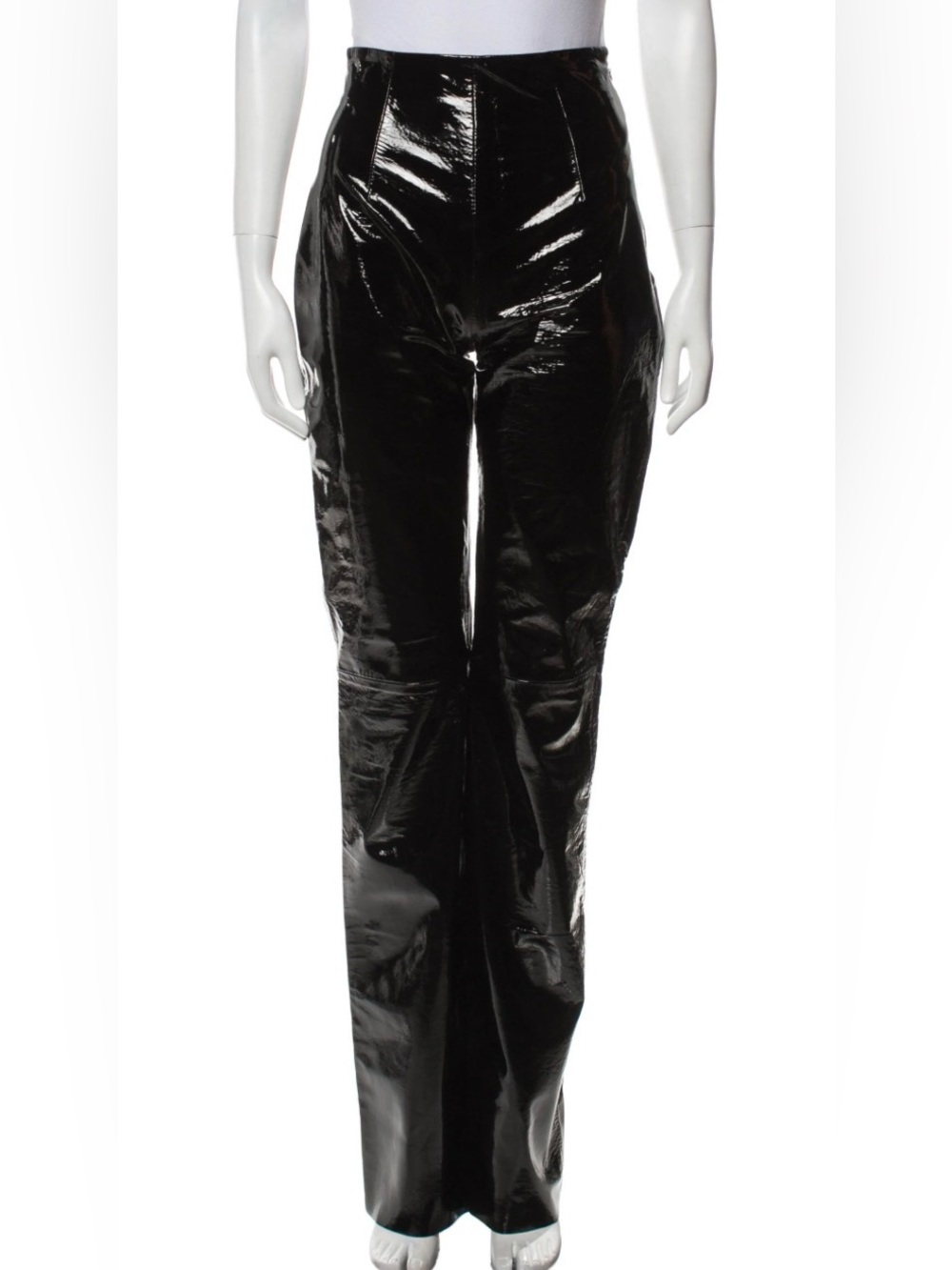 16Arlington Black Patent Leather-Look Women's Pants